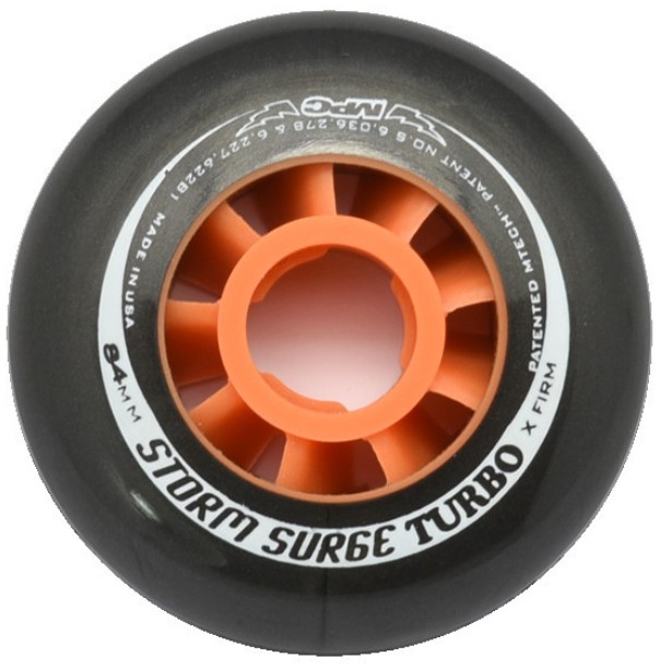 MPC inline skate wheel storm surge x firm with 84 mm diameter and 85A durometer